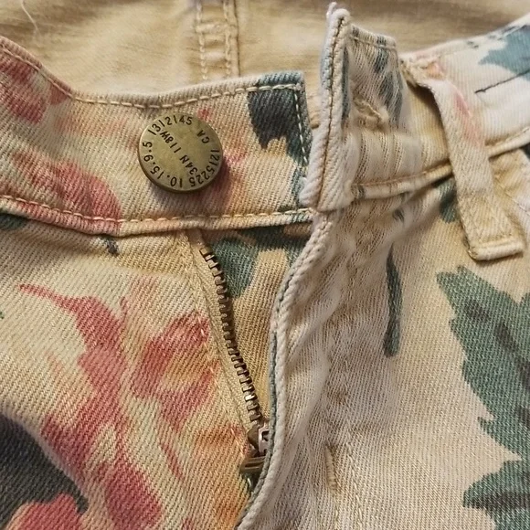 Current Elliott The Stiletto Haystack Floral Cropped Ankle Jeans - Picture 10 of 11